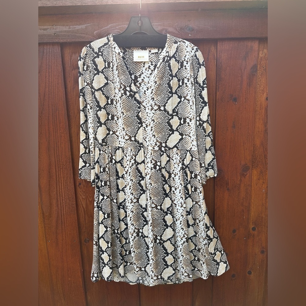 Maeve snake print dress
